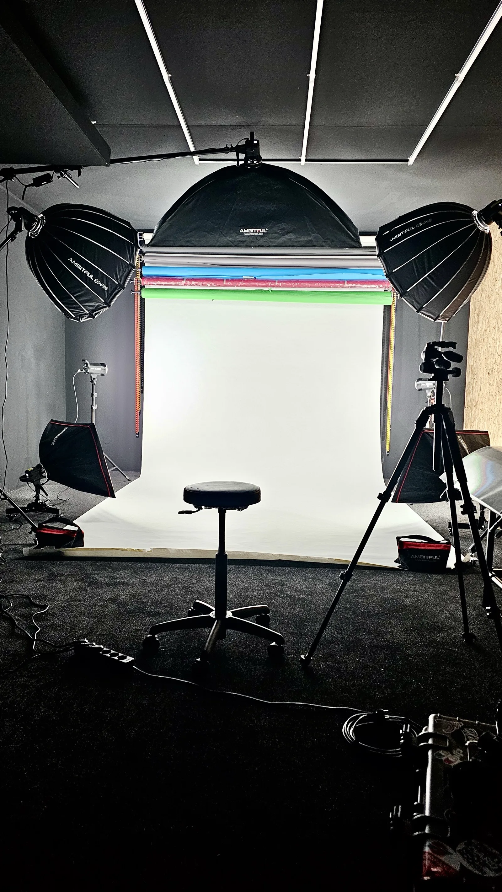 Softboxen und Studioblitze